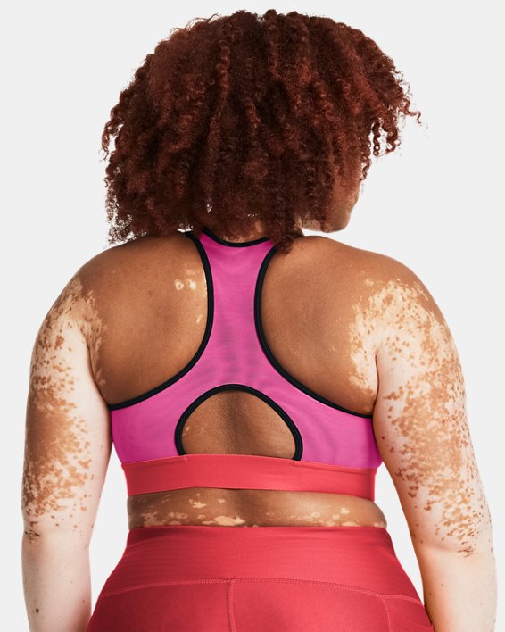 Women's HeatGear® Armour High Sports Bra, Pink, pdpMainDesktop image number 5